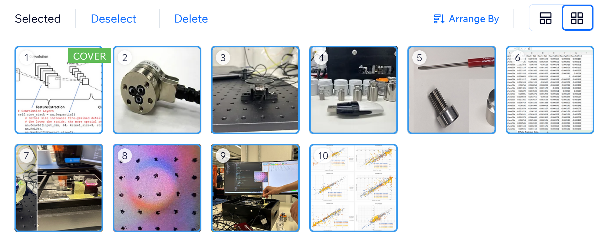 Tactile Sensor Data Graph